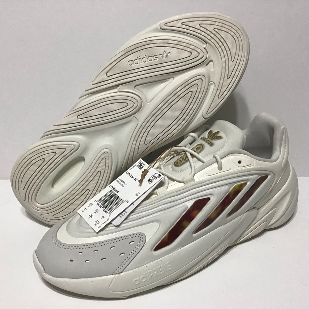 Adidas Women's Ozelia Off-White Shoes Size 11 Tortoise Print 3-Stripes GY8544